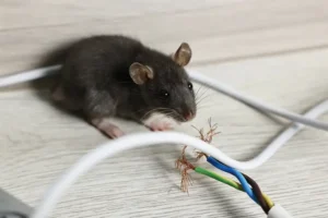 Rodent chewing a wire, get commercial pest control from Florida Pest Control!