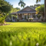 Florida lawn with a home visible in the background