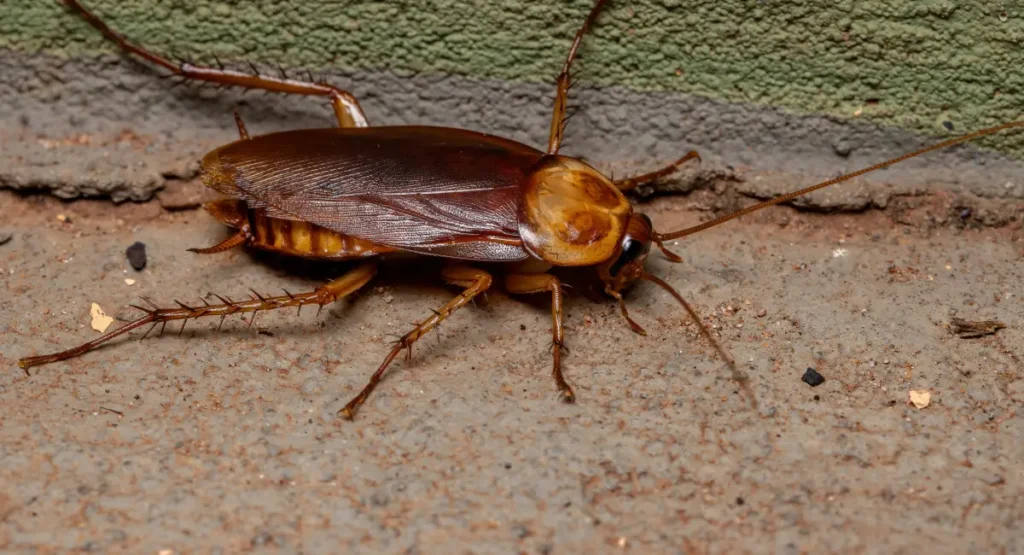 An adult American cockroach