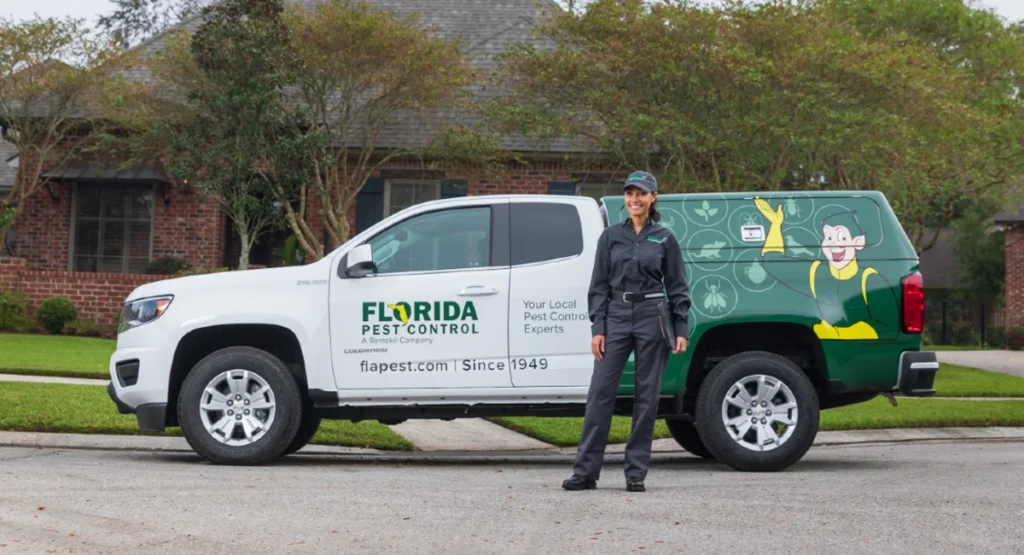 fla tech standing in front of truck