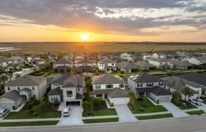 row of suburb houses in florida