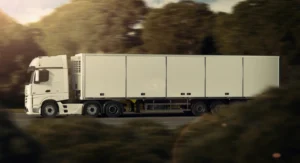 big refrigerated truck on the road