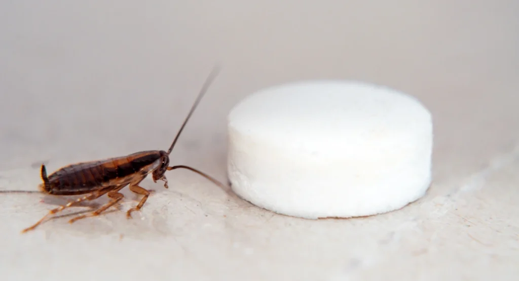 Cockroach approaching bait